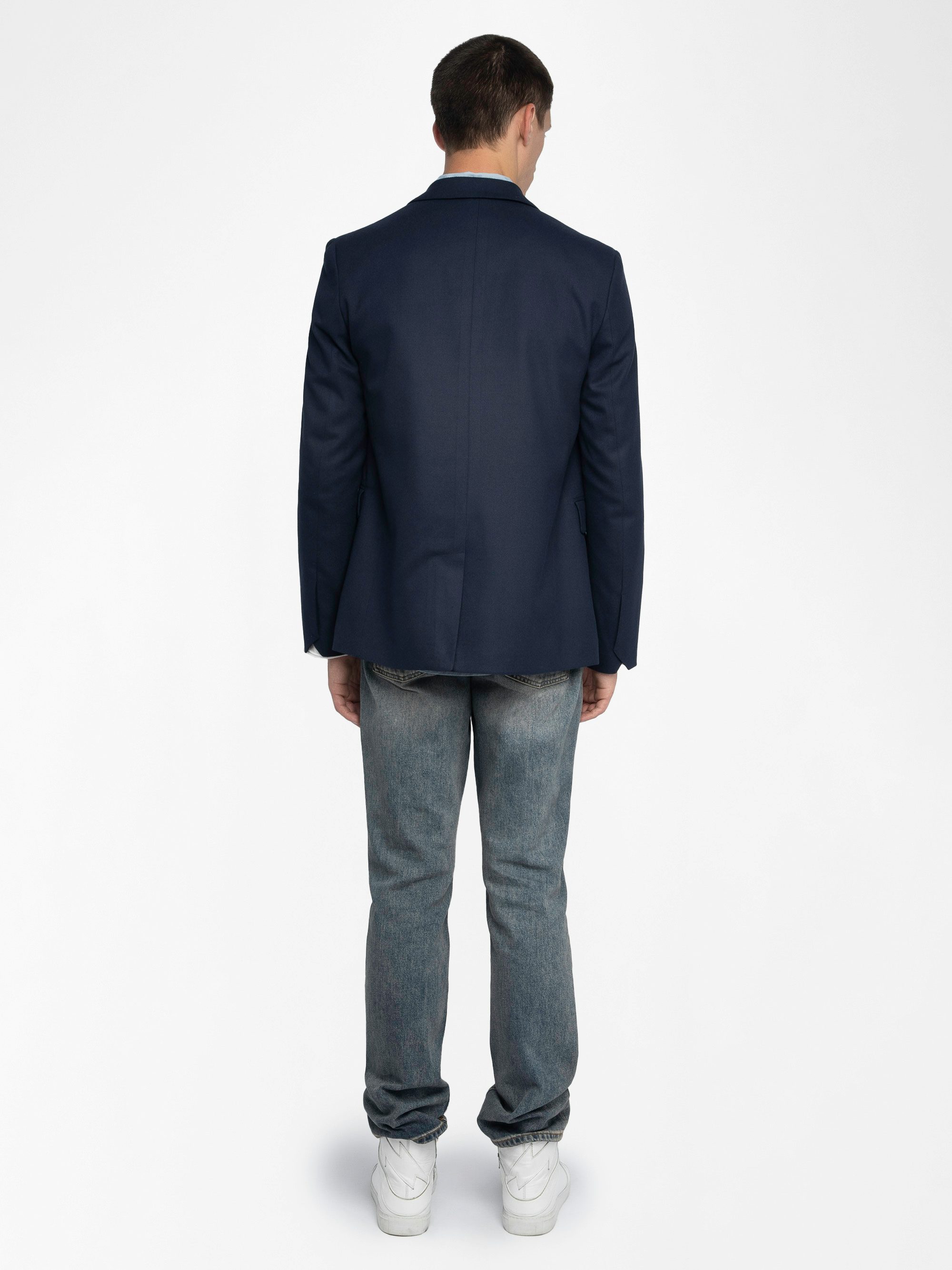 Vanilleh Blazer - Cropped blazer jacket with single-breasted closure.